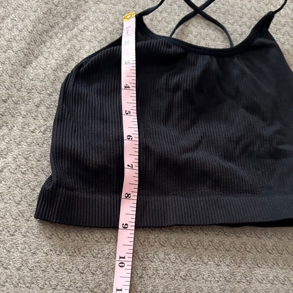 Colsie Black Ribbed Bralette size small - Picture 3 of 5